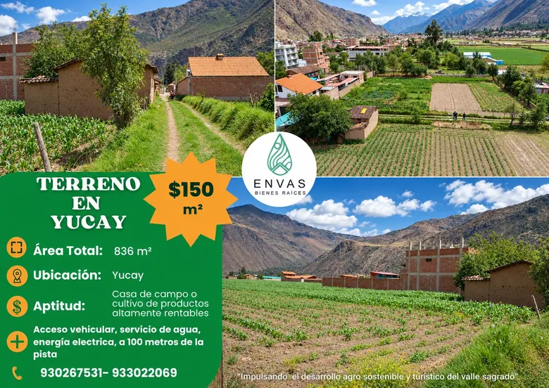 Vista de Terreno en Yucay