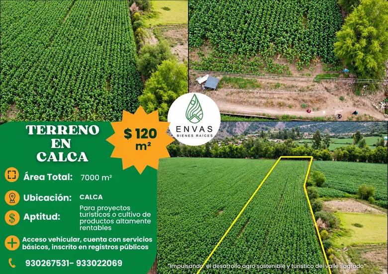Vista de Terreno en Calca
