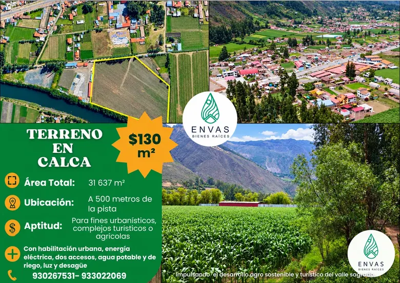 Vista de Terreno en Calca