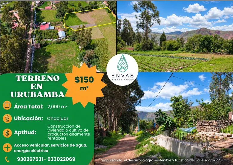 Vista de Terreno en Chacjuar · Urubamba