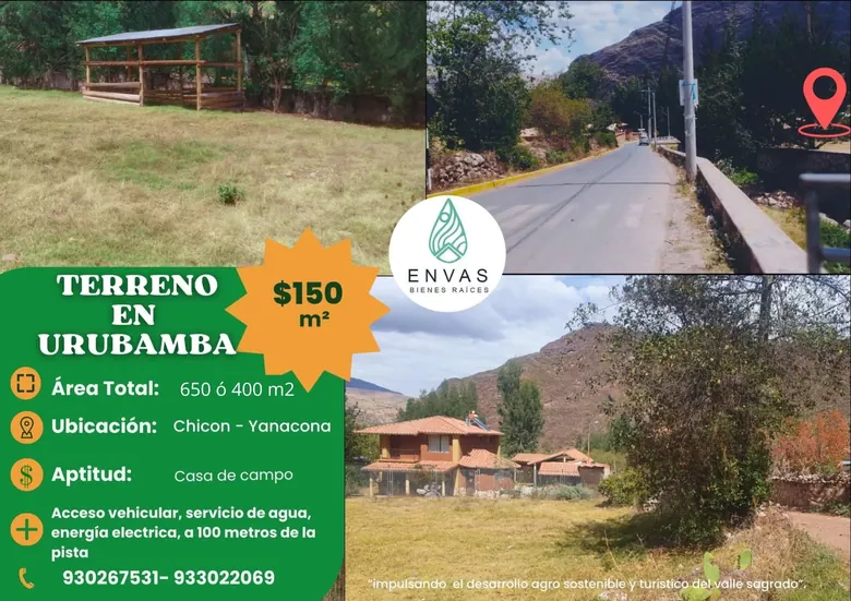 Terreno en Chicon · Urubamba