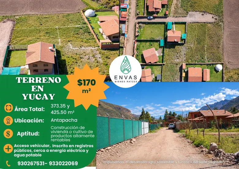 Vista de Terreno en Yucay